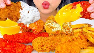 ASMR WINGSTOP CHICKEN TENDERS  HOT HONEY HOT BUFFALO MANGO HABANERO AND GARLIC PARM  MUKBANG [upl. by Lema981]