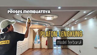 Proses pemasangan plafon gypsum model terbaru  Minimalis modern [upl. by Ramal94]