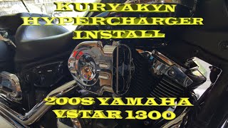 Kuryakyn hypercharger install on 2008 yamaha vstar 1300 how to [upl. by Ellinger]