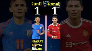 Sunil chhetri vs Ronaldo fifa fffactworld cr7 sunilchethri football ronaldo fifaworldcup [upl. by Melitta]