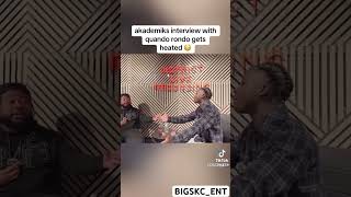 Dj Alademiks interview with quando rondo gets heated viralvideo djakademiks [upl. by Anaihr]