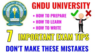 GNDU University Exam Tips ✍️ Dont Make These Mistakes ❌ How to prepare ❓Gndu Latest Update [upl. by Tnafni]