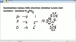 menggambar rumus titik electron struktur Lewis dari H3PO4 [upl. by Hazrit119]