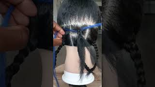 How to do knotless braidshairbraids [upl. by Egni]