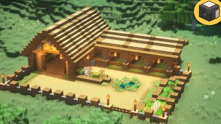 Minecraft How to build BARN in Minecraft  Minecraft Building Ideas [upl. by Eigla]