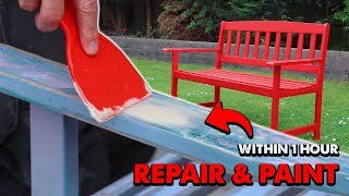 How to Repair and Paint an Old Wooden Garden Bench [upl. by Raouf]