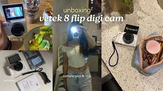 unboxing vetek 8 flip digi cam 4K vlogging cam 64MP digital camera on SHOPEE [upl. by Adieren656]