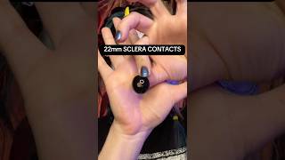 TryOn Sclera Lenses 🖤 halloween contacts makeup sfx transformation [upl. by Neemsaj]