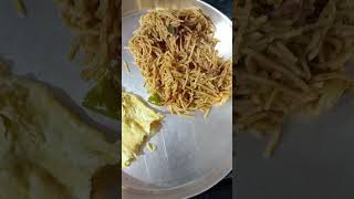 Wheat noodles bwith egg omelette music love song foodtrending food [upl. by Gannes]