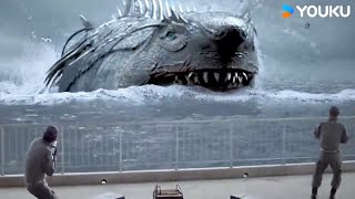 Giant shark mutates emerge to attack humans  Megalodon Returns  YOUKU MONSTER MOVIE [upl. by Attennek]