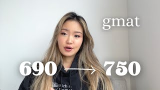 How I went from 690 to 750 on the GMAT  how to study  mba admissions [upl. by Matthias]