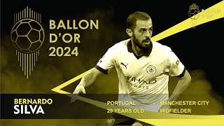 BALLON DOR 2024  BERNARDO SILVA  THE MULTY TALENTED PLAYER IN MANCHESTER CITY [upl. by Alexandros795]