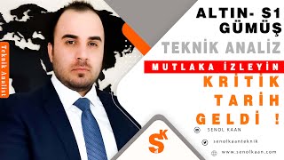 ALTIN VE GÜMÜŞ ANALİZİ KRİTİK TARİH GELDİ [upl. by Conant]