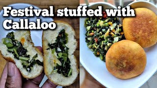 Festival stuffed with Callaloo and Saltfish [upl. by Ainotahs251]