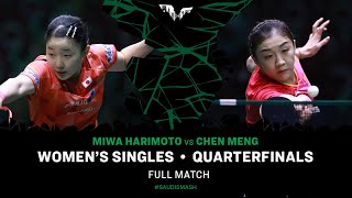 FULL MATCH  Miwa Harimoto vs Chen Meng  WS QF  SaudiSmash 2024 [upl. by Joo]