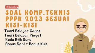 BAHAS SOAL TEKNIS PPPK 2023 SESUAI KISI KISI pppk2023 pppkguru [upl. by Onairot]