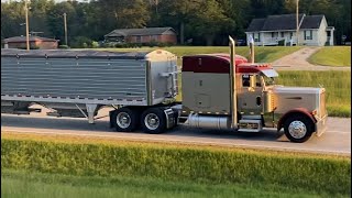 Peterbilt 379 with Straight Pipes and Jakes [upl. by Ab]