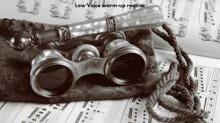 Lower voice warm up routine Mezzo Baritone bass [upl. by Nehgaem]