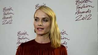 British Fashion Awards 2012 Amber Valletta Interview [upl. by Worrell]