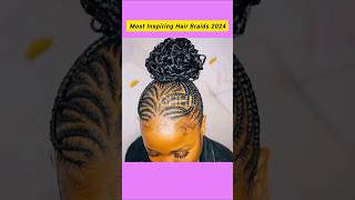 Most Inspiring Hair Braids 2024  Latest Braided Cornrows Hairstyles shorts [upl. by Eyk322]