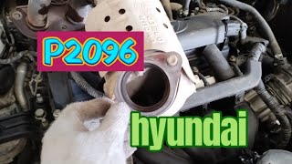 P2096 Post catalyst fuel trim system too leanbank 1 hyundai accent autotechnician hyundai [upl. by Yttak606]