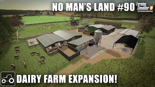 Expanding The Dairy Farm amp Spreading Digestate  No Mans Land 90 Farming Simulator 19 Timelapse [upl. by Alejo]