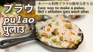 【ネパール料理】プラウの作り方､how to make pulaoछिटो र सजिलोसग पुलाउ बनाउने बिधी [upl. by Sands]