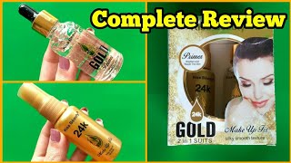 Kiss Beauty Primer  24K Gold Primer And Makeup Fix Review [upl. by Atinuj]