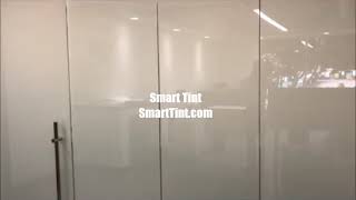 Smart Tint Operating on conference room glass [upl. by Einej]