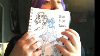 ASMR sketchbook tour  whispering rambling tracing visual art 🧚🏻‍♂️🤍 [upl. by Marquez]