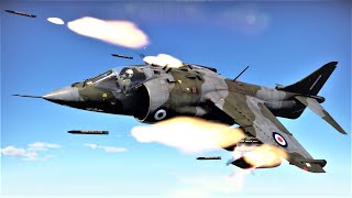 SNEB Rockets Salvo Runs  JUMP JET Harrier GR1 CAS Gameplay War Thunder 21 NEW POWER [upl. by Arnie]