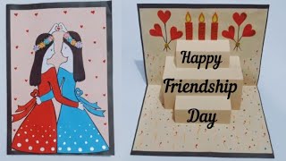 Friendship day card makingBirthday card ideasbirthday greeting cardhappy birthday cardcardmaking [upl. by Atsirk434]