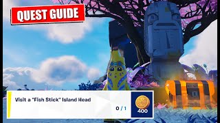 Fortnite Lego  How to Complete quotVisit a quotFish Stickquot Island Headquot [upl. by Demmahum205]