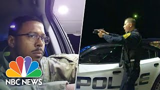 WATCH Police Pull Guns On AfroLatino Army Officer In Traffic Stop  NBC News [upl. by Rimahs]