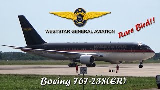 Plane Spotting  Sandakan Airport Weststar Boeing 767238ER  Rare Bird [upl. by Krispin]