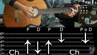 Como tocar Zamba Rasguido  Tutorial Guitarra [upl. by Yetty]