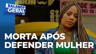 Mulher teria sido espancada por 4 homens e esfaqueada ao defender vítima de violência doméstica [upl. by Nottage]