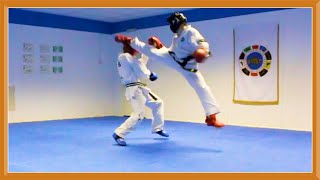 Taekwondo Sparring Session Ginger Ninja Trickster [upl. by Aylad]