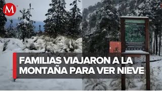 Cerro de Tancítaro se cubre de nieve por Frente Frío 19 en Michoacán [upl. by Utica]