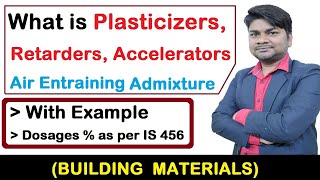 What are Accelerator Plasticizers Retarders and Air Entraining Admixture for Concrete [upl. by Aciret59]