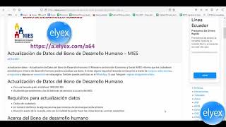 Actualización de Datos del Bono de Desarrollo Humano – MIES [upl. by Anelej]