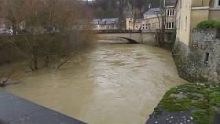 L Alzette en crue à Clausen [upl. by Schaper]