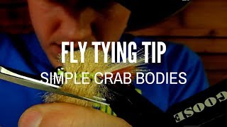 Fly Tying Tip  Simple Yarn Crab Bodies [upl. by Marice]