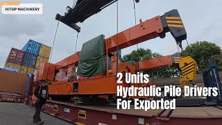 2 Units High Efficiency Hydraulic Pile Drivers For Exported [upl. by Neltiac364]