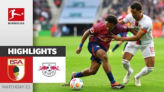 Leipzig Challenged In Intense Battle  FC Augsburg  RB Leipzig  Highlights MD 21 Buli 2324 [upl. by Asha39]