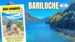 Qué hacer en BARILOCHE en 3 días 🇦🇷  Guía completa 2023 ✅ [upl. by Refinnej919]