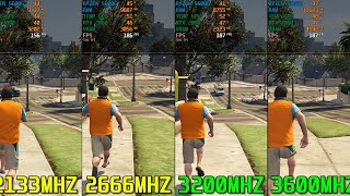 MEMORY RAM 2133MHZ VS 2666MHZ VS 3200MHZ VS 3600MHZ TEST IN GAMES ALL GAMES ARE ON LOW SETTINGS [upl. by Maibach286]