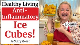 How to Make Lemon Ginger Turmeric Tea Ice Cubes  AntiInflammatory Drink to Serve Hot or Cold [upl. by Nessy635]