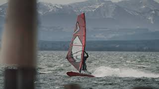 Meiky Wieczorek scores a good day in Ammersee Germany  Freestyle windsurfing action [upl. by Riancho]