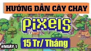 Ngày 1  Chơi Pixels cày chay  Tháng kiếm 15tr [upl. by Delfine]